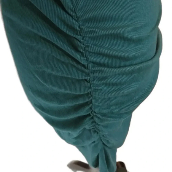 Michael Stars Women's Side-Ruched Ultra Rib Midi Dress - Scoop Neck, Size XLP - Picture 5 of 15